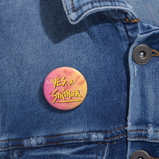 "Kissing" Yes, a Stripper Pin (Pink + Yellow)