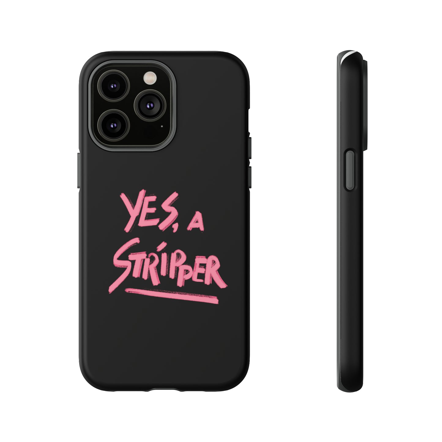 YAS Logo iPhone Phone Case BLACK w/Bright PINK