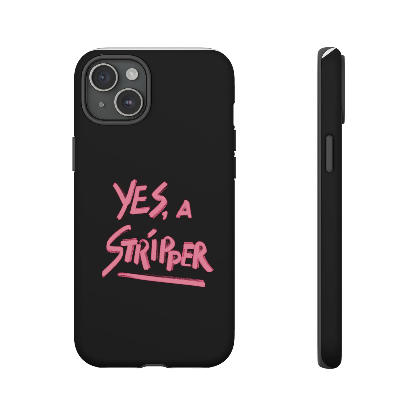 YAS Logo iPhone Phone Case BLACK w/Bright PINK