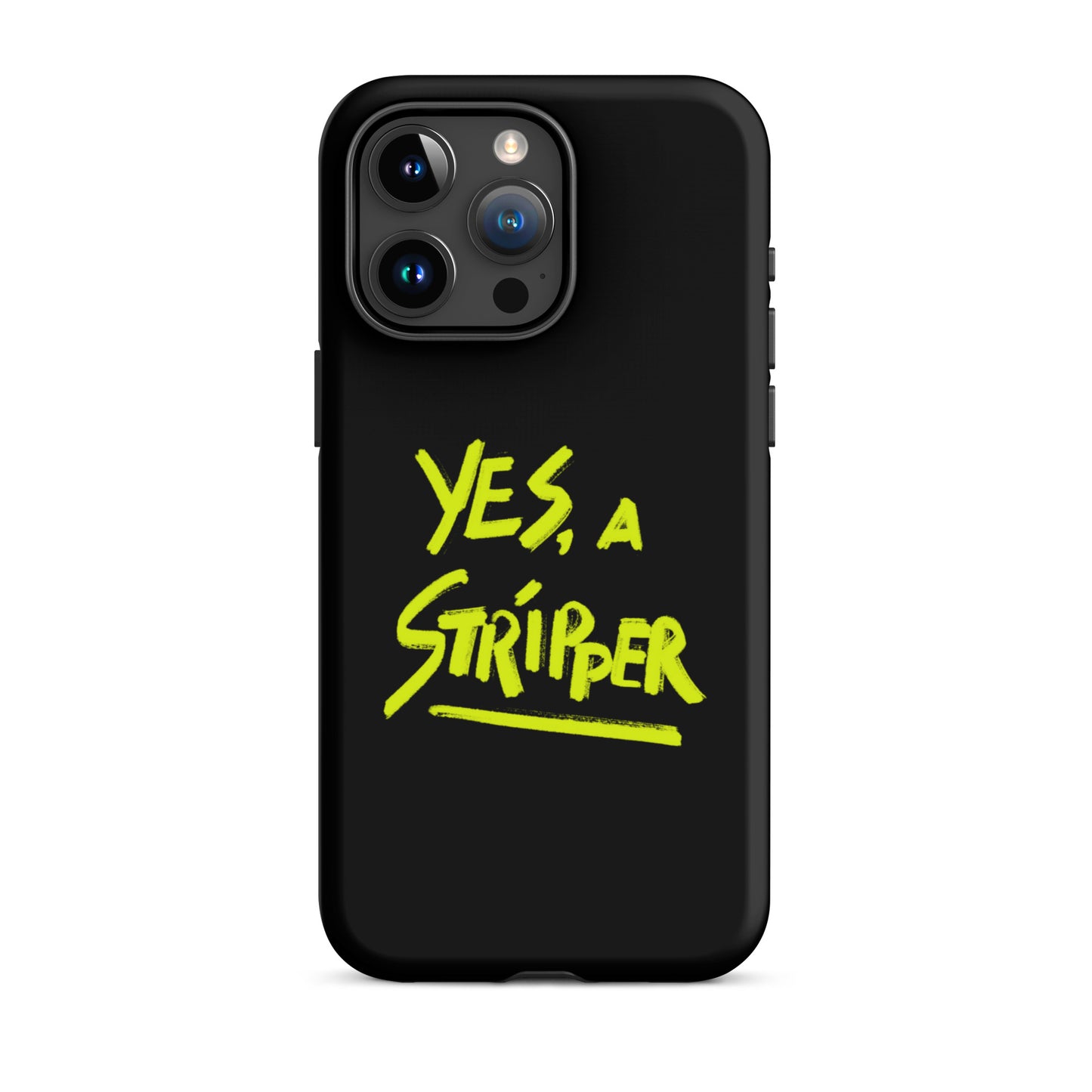 Black with Bright Yellow YaS Logo Phone Case for iPhone