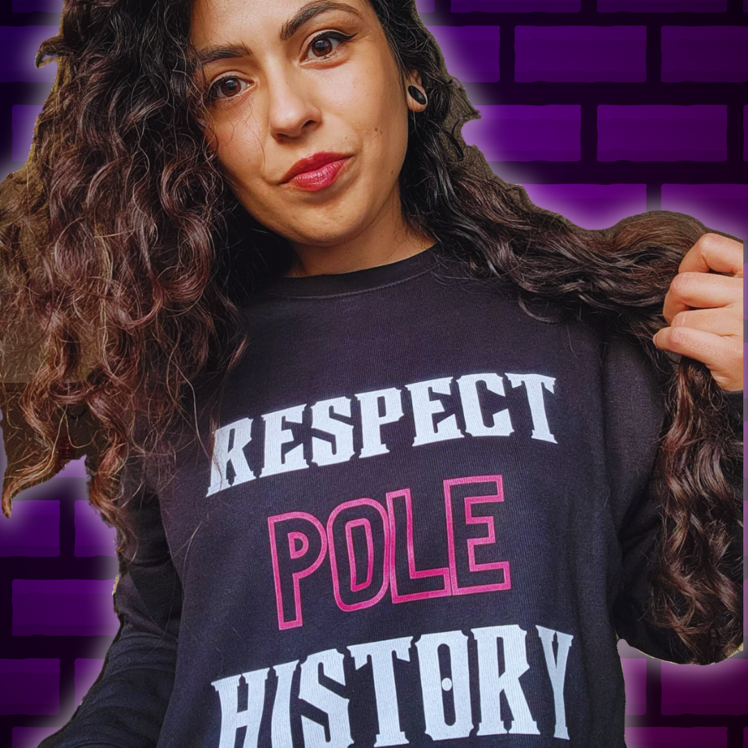 "Respect Pole History" Cropped Sweatshirt