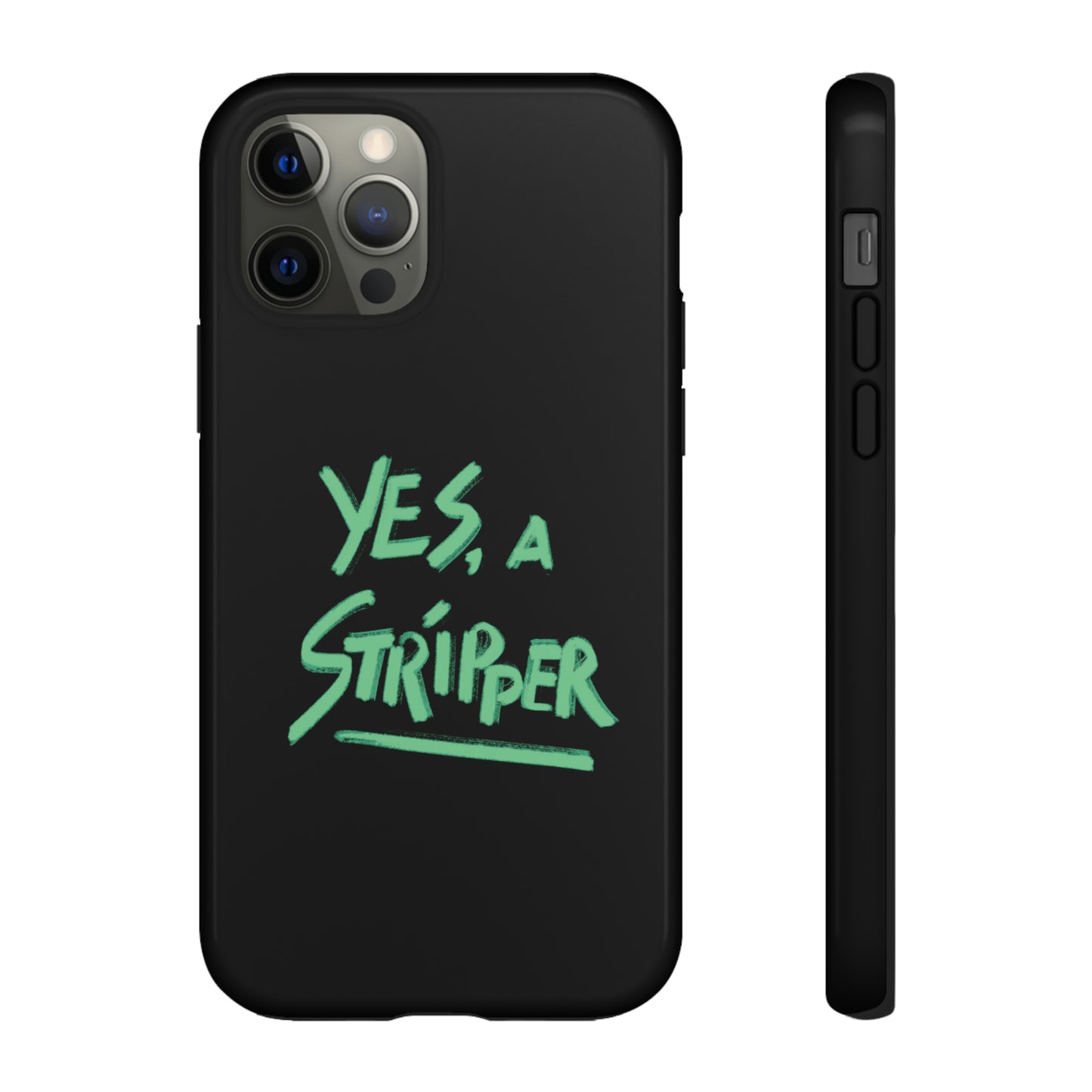 YAS Logo iPhone Phone Case BLACK w/Bright GREEN