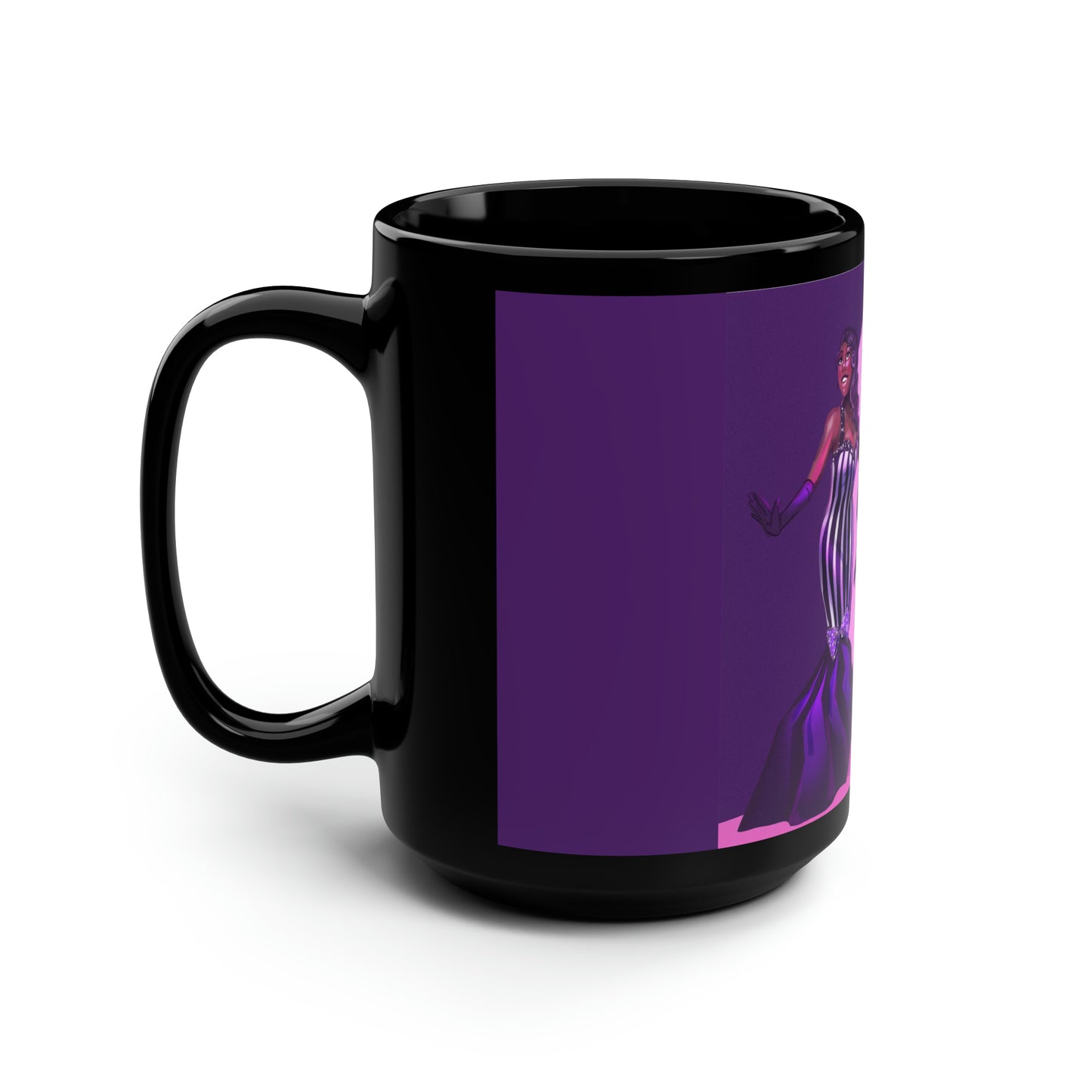 Black Mug YAS Podcast GiGi Host, 15oz