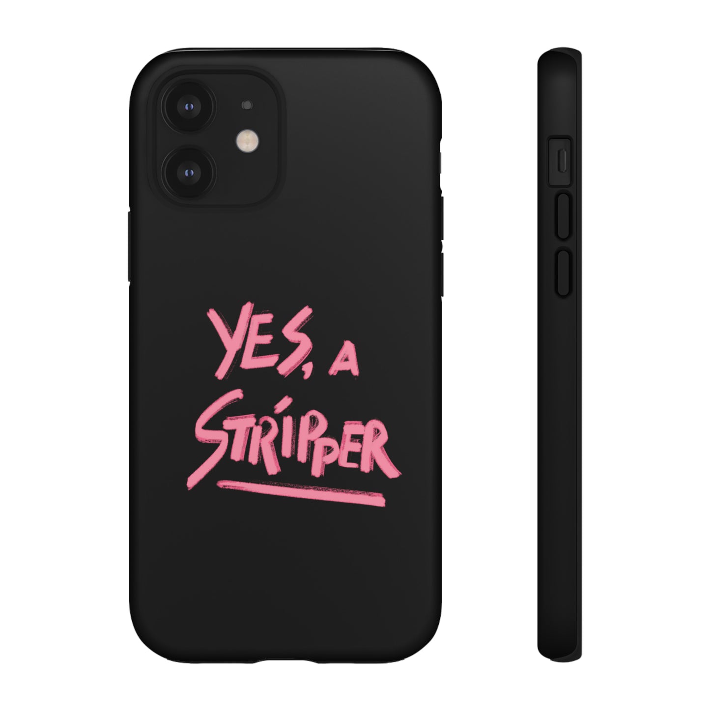 YAS Logo iPhone Phone Case BLACK w/Bright PINK