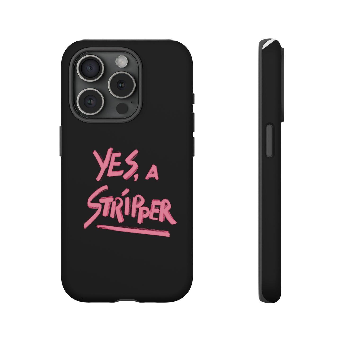 YAS Logo iPhone Phone Case BLACK w/Bright PINK