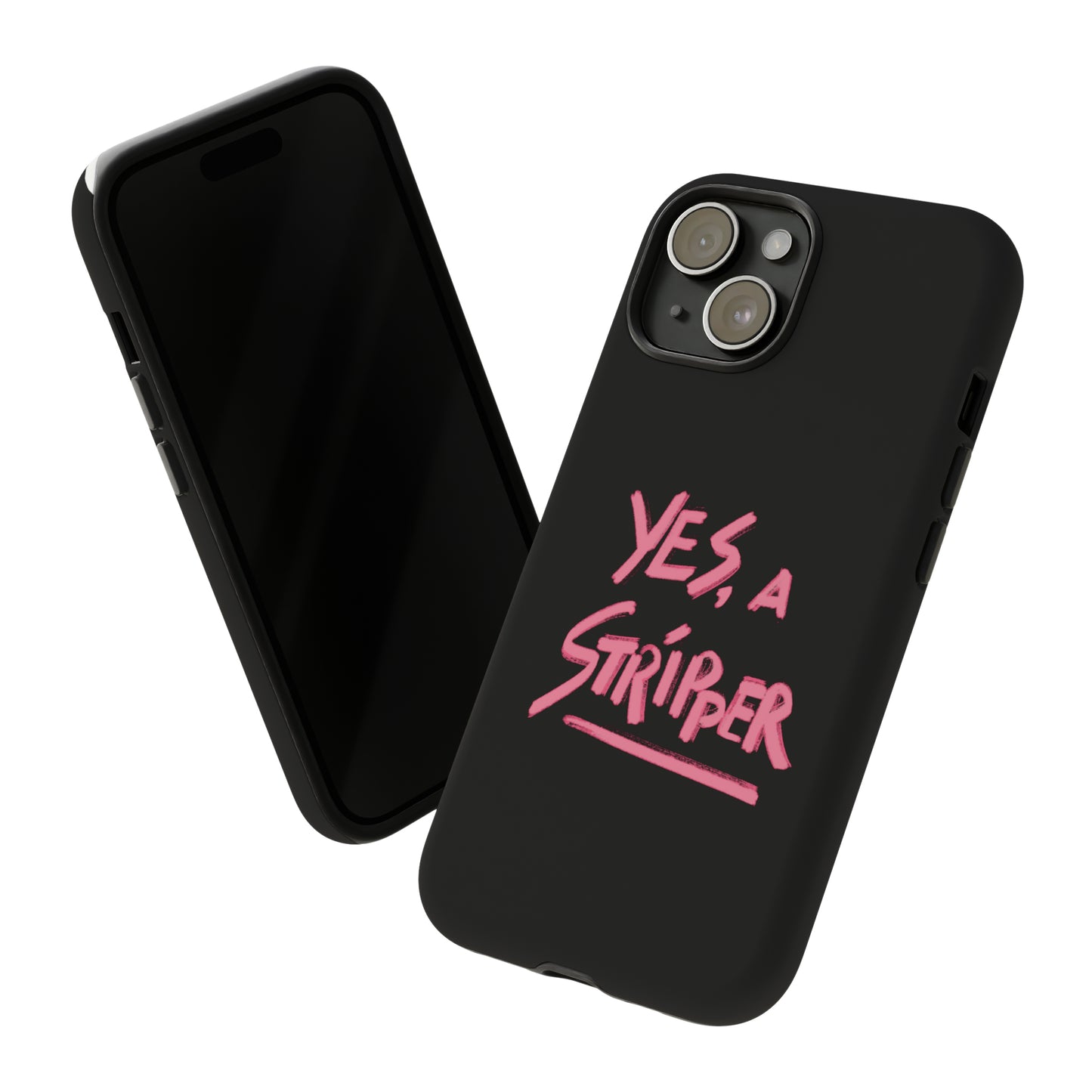 YAS Logo iPhone Phone Case BLACK w/Bright PINK