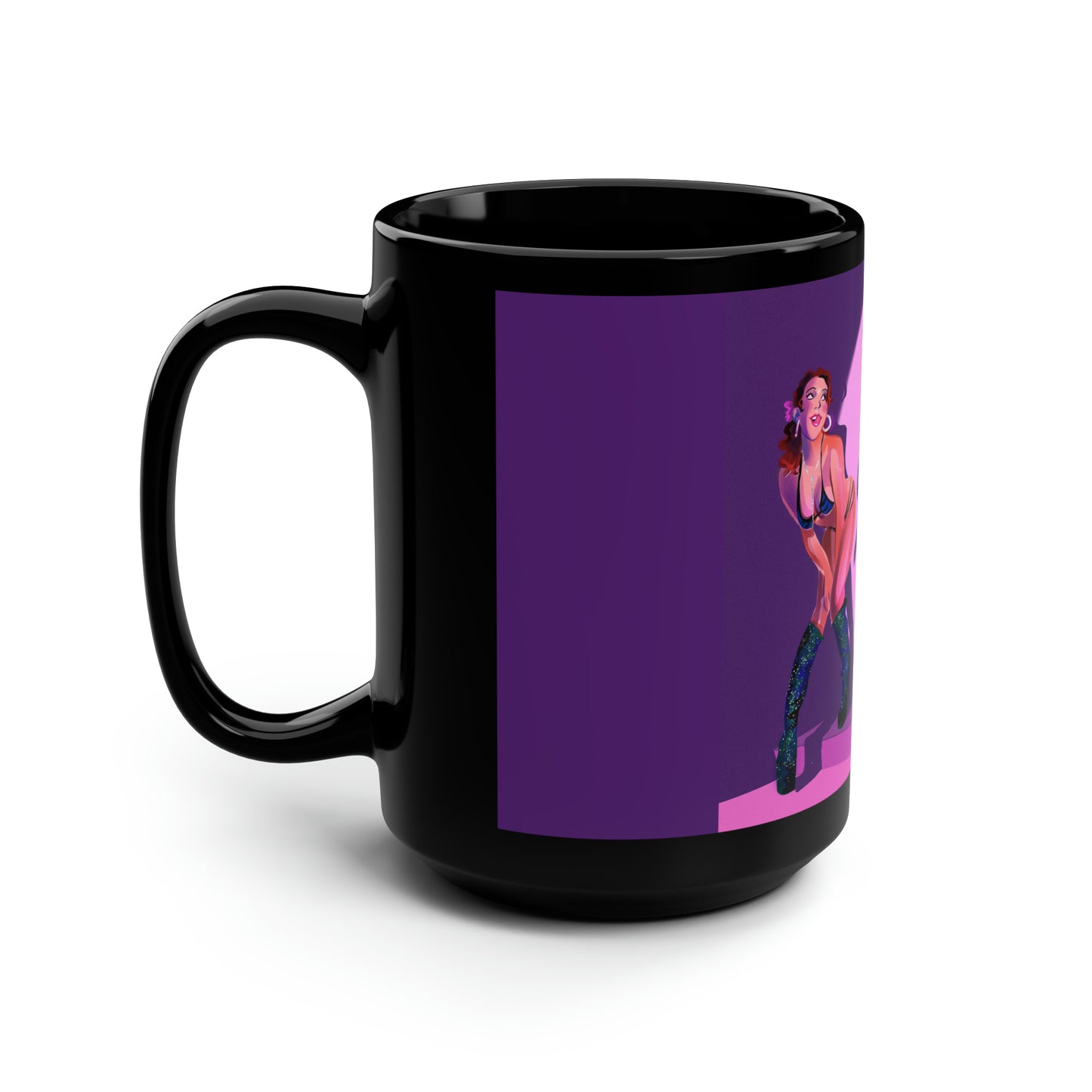 Black Mug YAS Podcast Daisy Host, 15oz