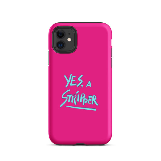 Hot Pink with YaS Logo Phone Case for iPhone