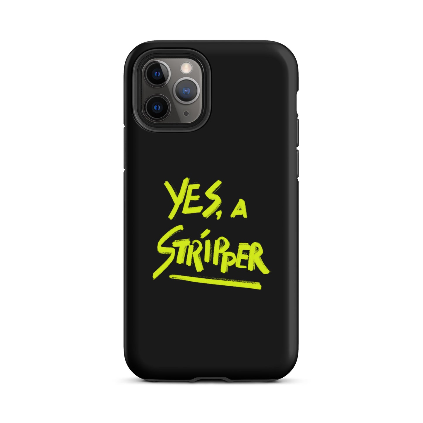 Black with Bright Yellow YaS Logo Phone Case for iPhone