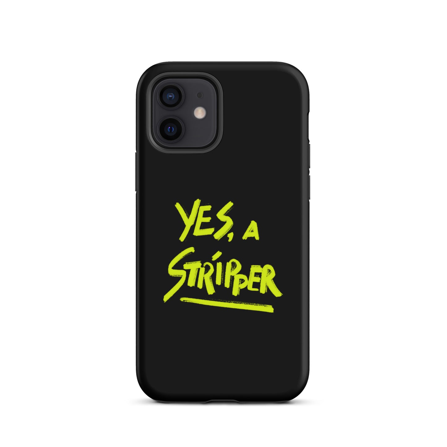 Black with Bright Yellow YaS Logo Phone Case for iPhone