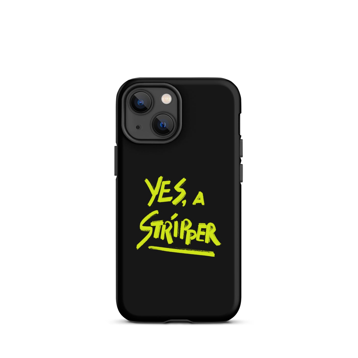 Black with Bright Yellow YaS Logo Phone Case for iPhone