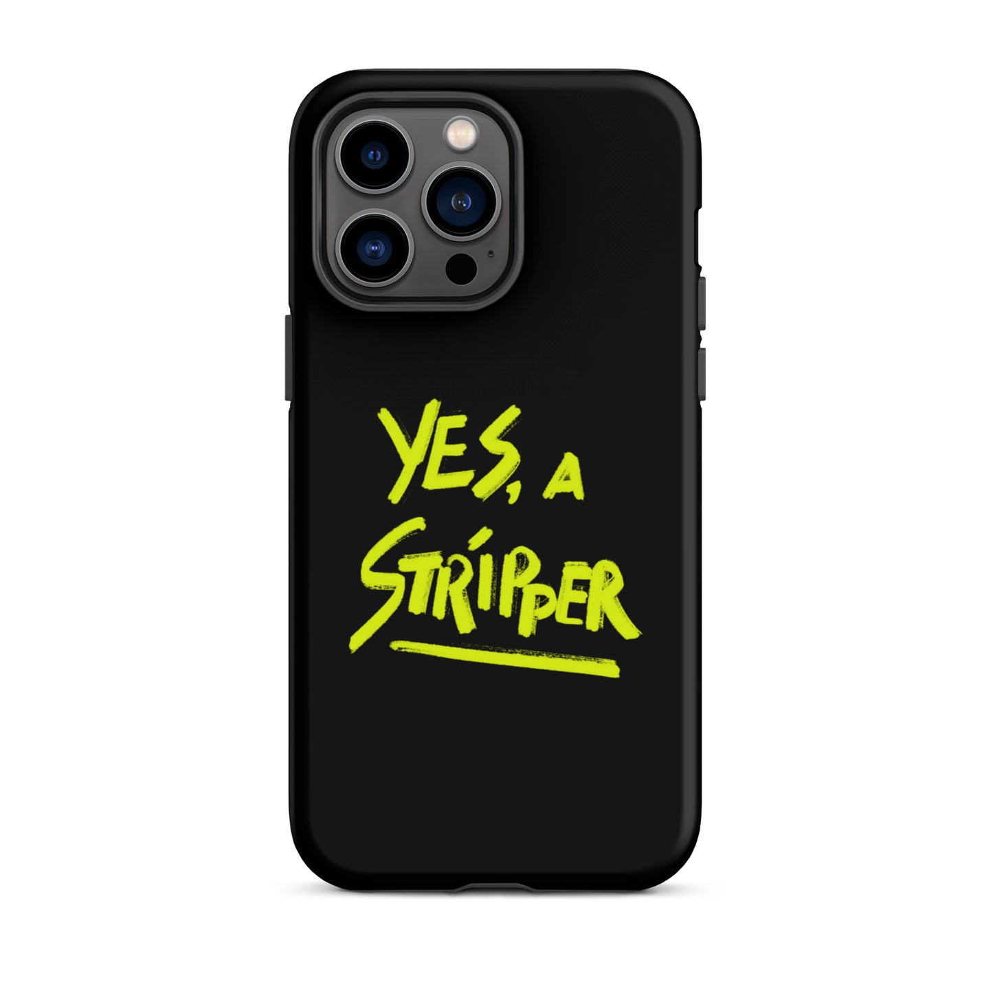 Black with Bright Yellow YaS Logo Phone Case for iPhone